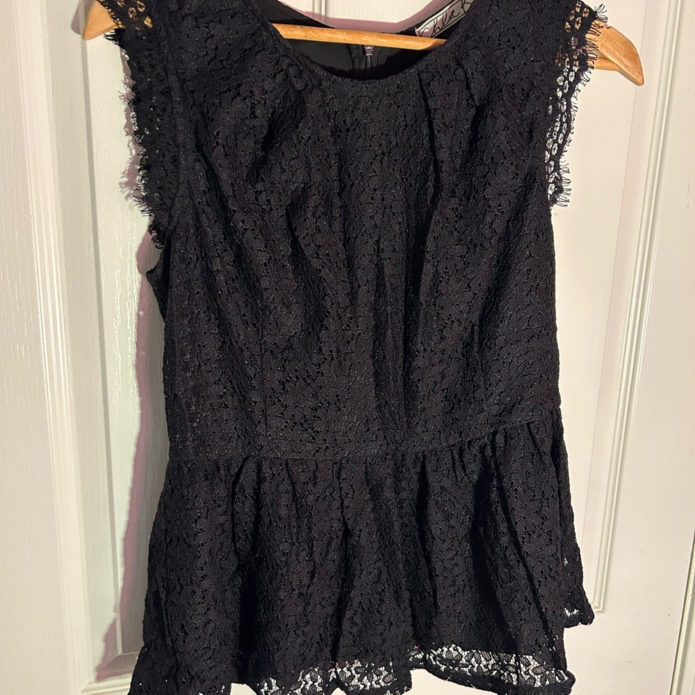 Chloe K Black Blouse Top